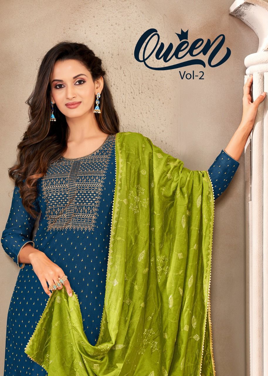 Kapil Trendz Queen 2 Designer New Exclusive Wear Silk Readymade Suit Collection